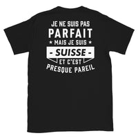 Thumbnail for T-shirt Suisse noir - Je ne suis pas parfait mais