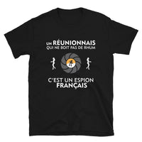 Thumbnail for T-shirt Réunion noir - Le gars qui ne boit pas c'est un espion