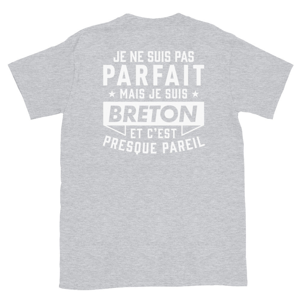 T-shirt Bretagne gris foncé - Je ne suis pas parfait mais
