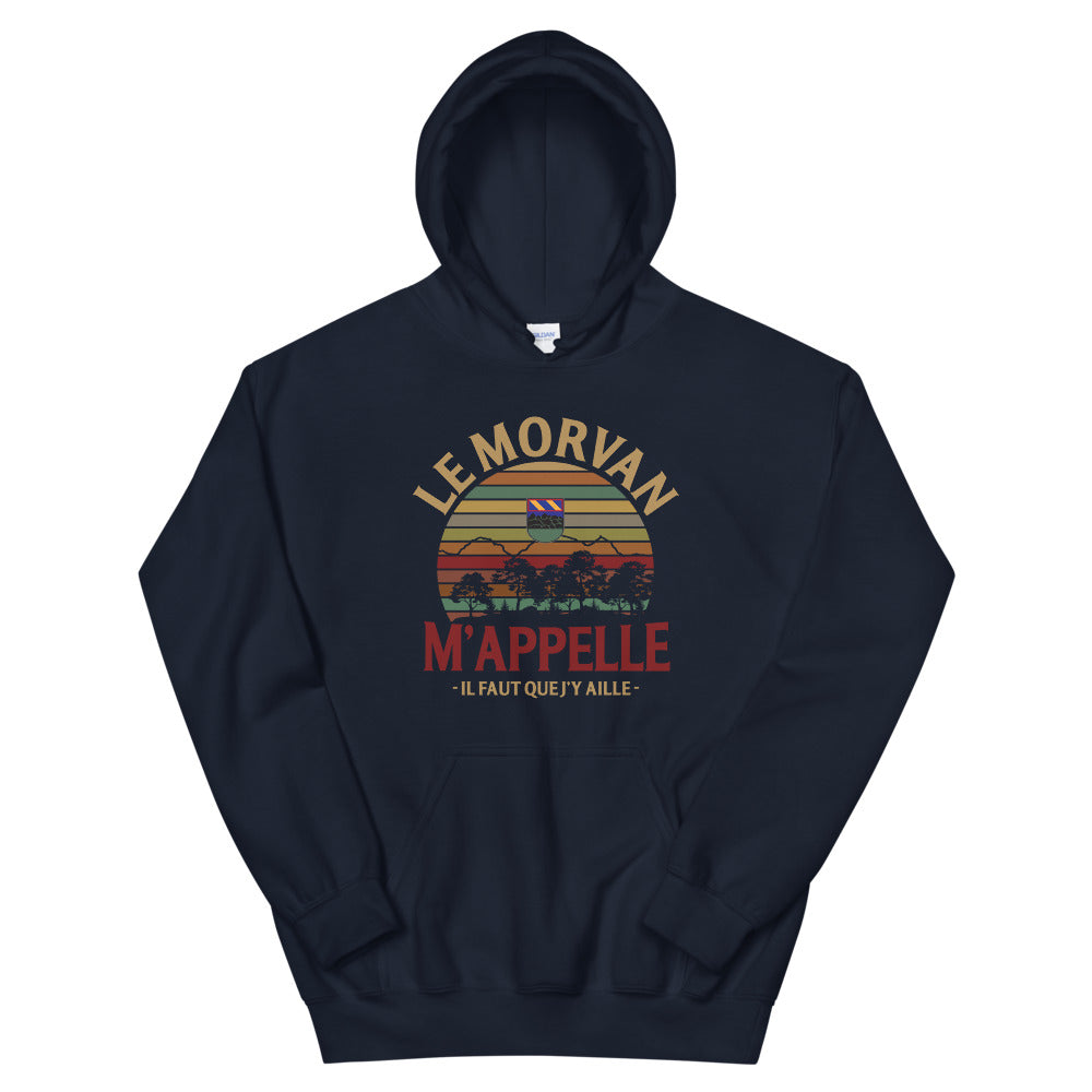 Sweatshirt Morvan noir - Le Morvan m'appelle, il faut que j'y aille