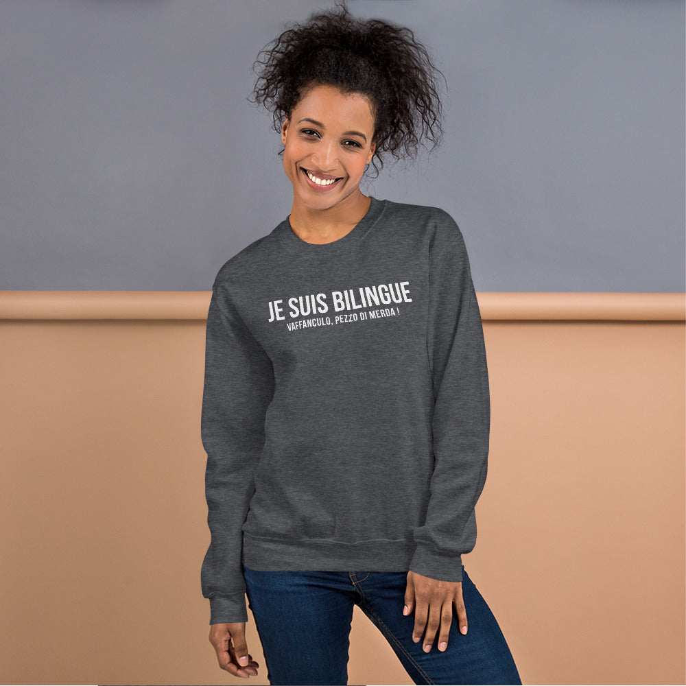 Bilingue Italien - Sweatshirt - Ici & Là - T-shirts & Souvenirs de chez toi