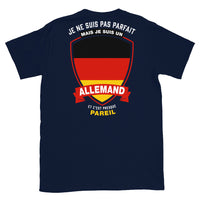 Thumbnail for T-shirt Allemagne noir dos - Je ne suis pas parfait mais.