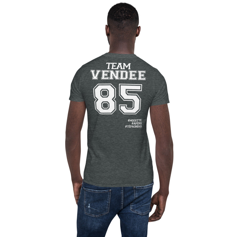 T-shirt Vendée gris foncé dos - Fierté locale et confort durable