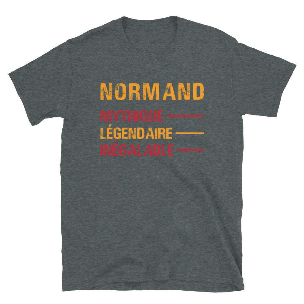 T-shirt Normand bleu marine dos - Design humoristique sur les origines