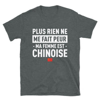 Thumbnail for T-shirt humour bleu marine - Plus rien ne me fait peur ma femme est