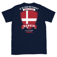 Thumbnail for T-shirt Danemark noir dos - Je ne suis pas parfait mais.