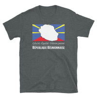 Thumbnail for T-shirt Réunion gris foncé - Fierté locale en coton doux