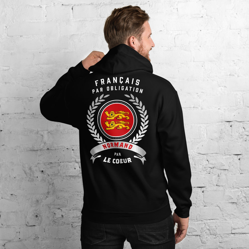 Sweatshirt Normand gris foncé dos - Douceur et fierté locale
