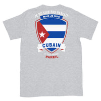 Thumbnail for T-shirt Cuba bleu marine dos - Je ne suis pas parfait mais.