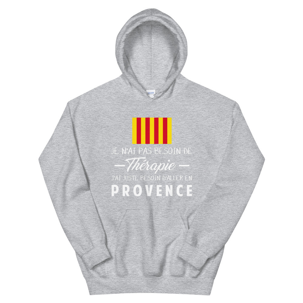 Sweatshirt Provence gris foncé dos - Pas besoin de thérapie