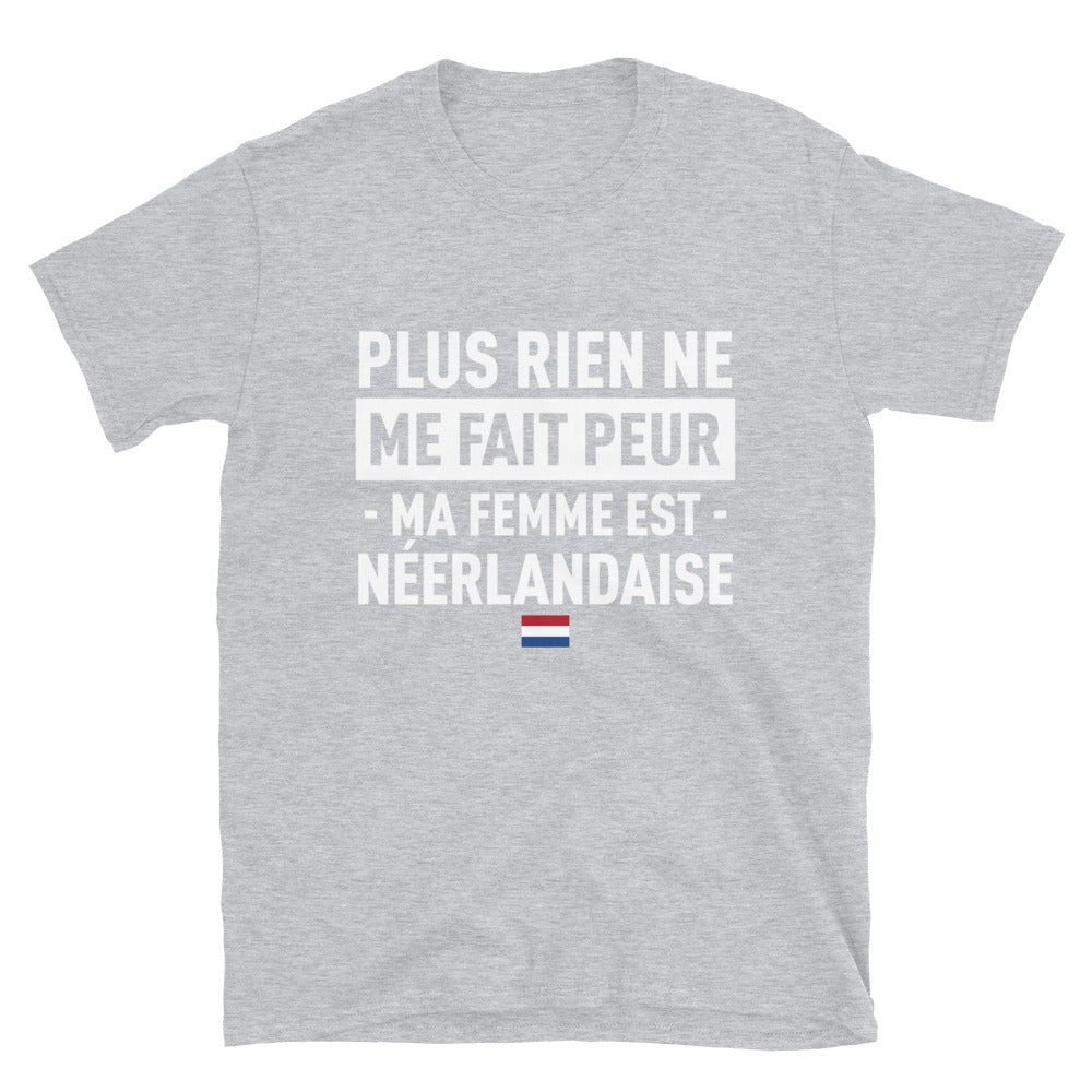 T-shirt Pays-Bas bleu marine dos - Ma femme est ma force