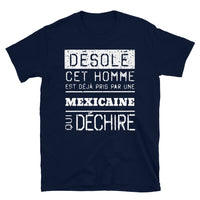Thumbnail for T-shirt Mexicaine noir dos - Désolé ce mec est pris