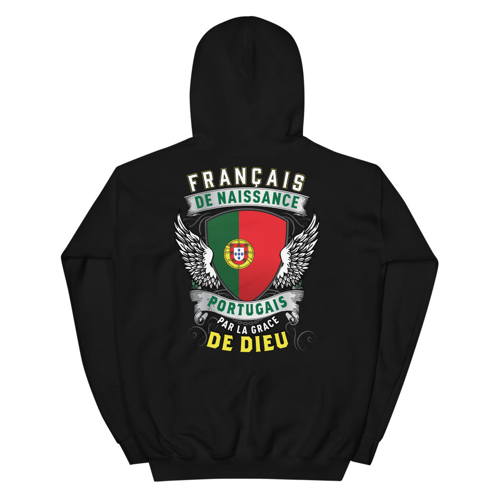 Sweatshirt Portugal noir - Fierté et humour à porter