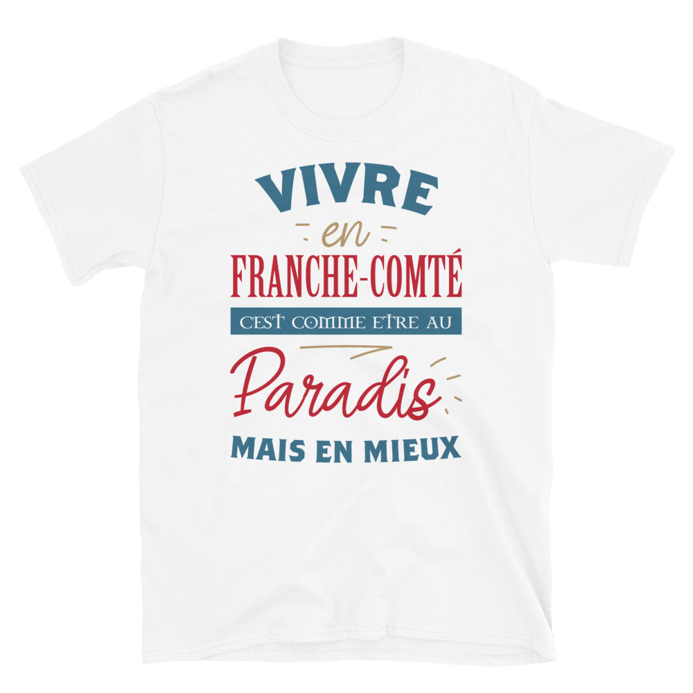T-shirt Franche Comté gris sport - Design humoristique local