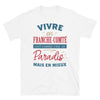 T-shirt Franche Comté gris sport - Design humoristique local