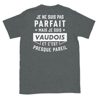 Thumbnail for T-shirt Vaudois bleu marine - Je ne suis pas parfait mais.