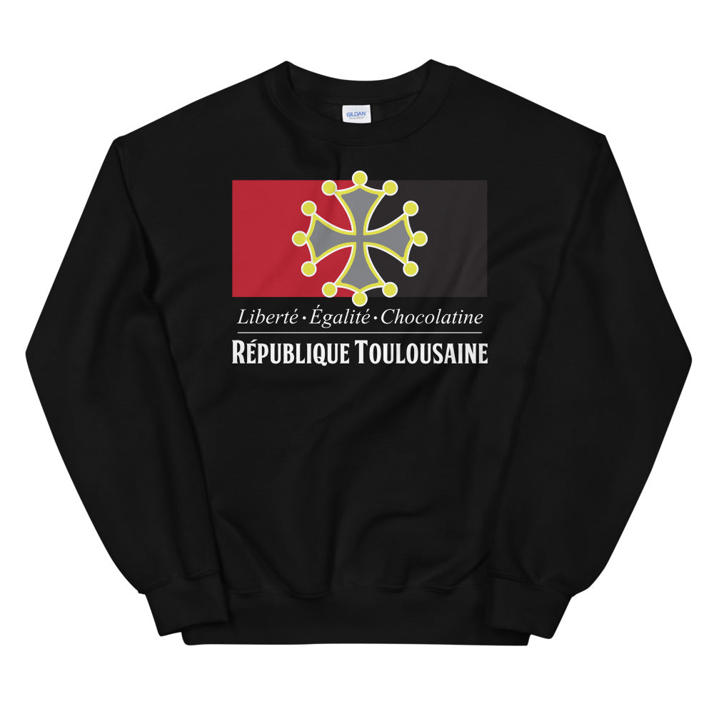 Sweatshirt Toulouse gris foncé - Liberté égalité chocolatine