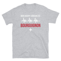 Thumbnail for T-shirt Bourgogne marine dos - Groupe sanguin humoristique