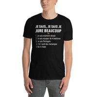 Thumbnail for T-shirt Portugal bleu marine - Je jure beaucoup avec humour
