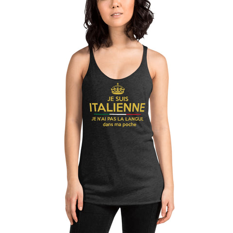 Italienne - langue dans sa poche Débardeur à Dos Nageur pour Femme - Ici & Là - T-shirts & Souvenirs de chez toi