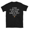 T-shirt Moldave noir - Je fais ce que je veux mais ma femme est Moldave
