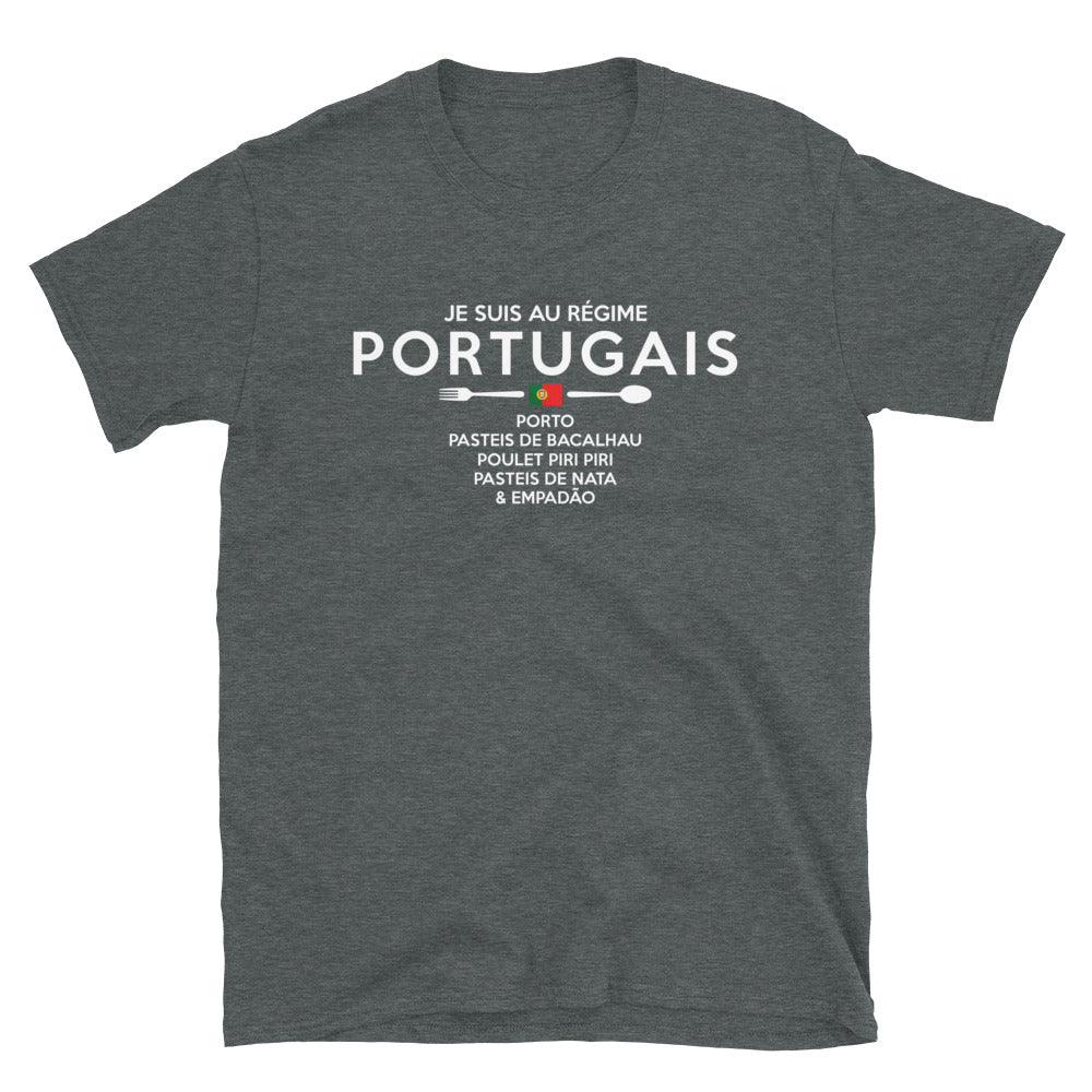 T-shirt Portugal noir dos - Régime portugais et plats délicieux