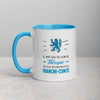 Mug Franche-Comté bleu intérieur - Je n'ai pas besoin de thérapie