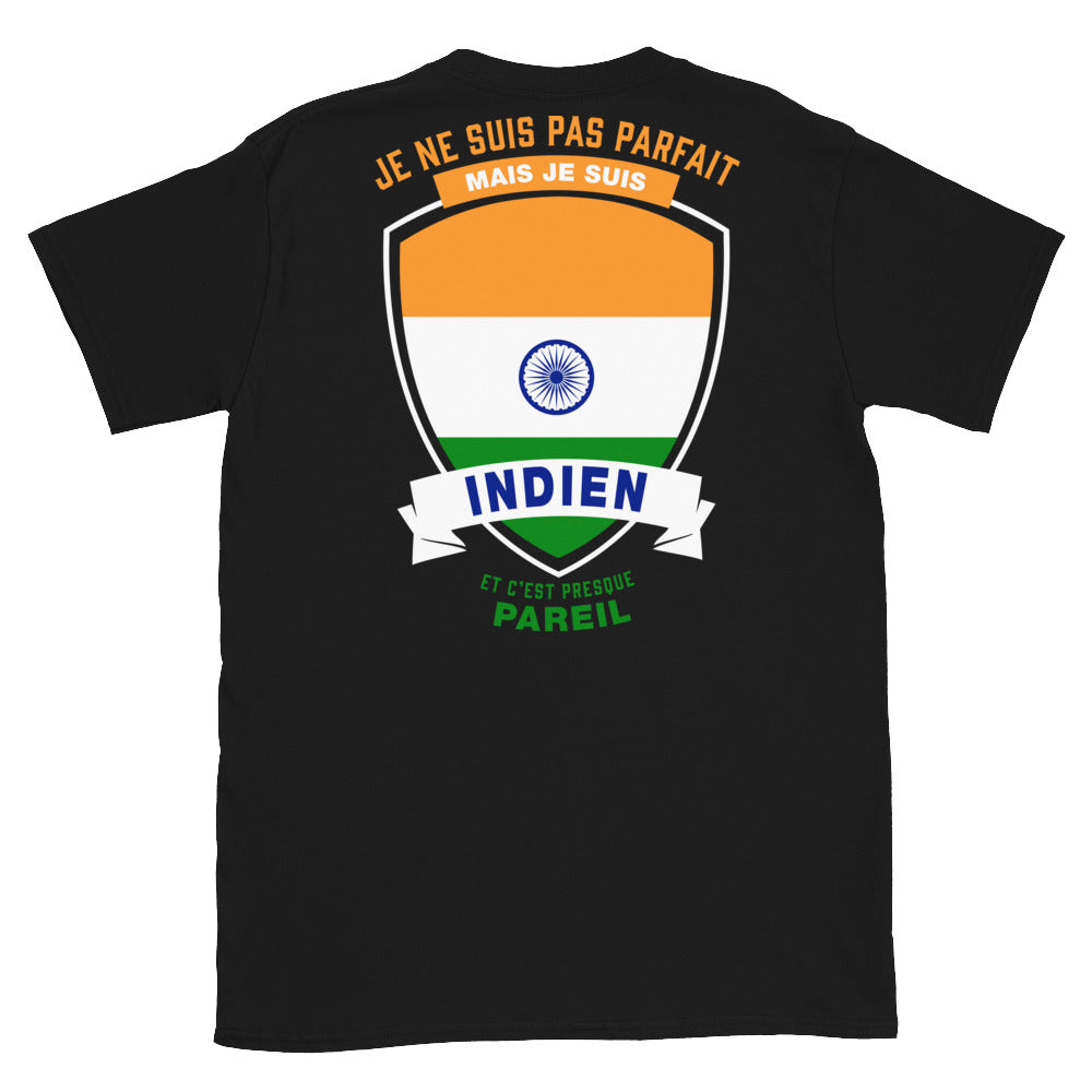 T-shirt parfait indien noir - Je ne suis pas parfait mais