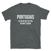 Thumbnail for T-shirt Portugal noir dos - Ce qui ne me tue pas devrait courir