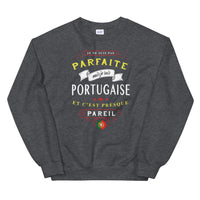 Thumbnail for Sweatshirt Portugal bleu marine dos - Je ne suis pas parfaite mais...