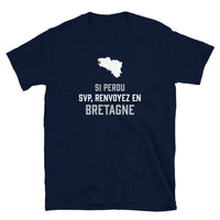 Thumbnail for T-shirt Bretagne bleu marine dos - Si perdu, renvoyez en Bretagne