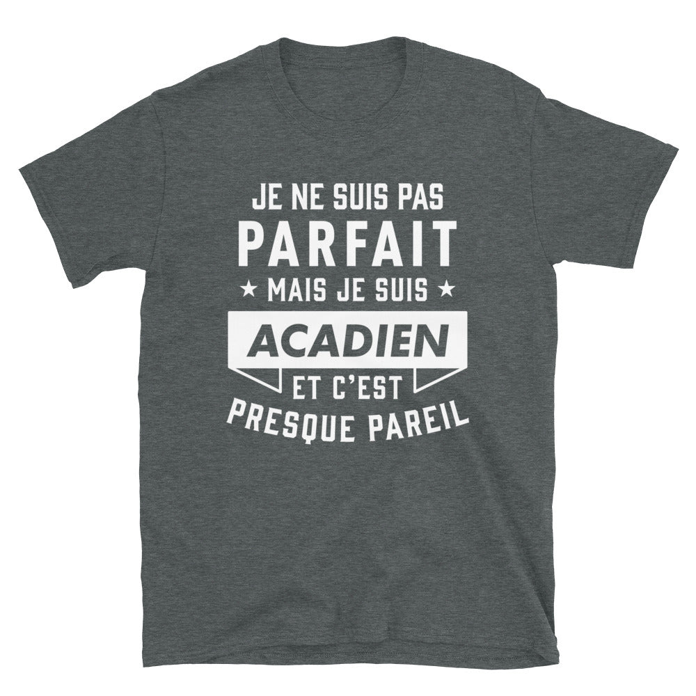T-shirt Acadien bleu marine - Fierté et humour local