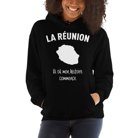 La réunion - Mon histoire - Sweatshirth à capuche - Ici & Là - T-shirts & Souvenirs de chez toi