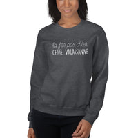 Thumbnail for Sweatshirt Valaisanne gris foncé - Fée pas chier cette Valaisanne