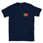 Je n'ai pas choisi d'être portugais, j'ai juste eu de la chance - T-shirt Unisexe à Manches Courtes imprimé deux recto verso - Ici & Là - T-shirts & Souvenirs de chez toi