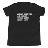 Terre, humain, libérterté & amour - t-shirt enfant - Ici & Là - T-shirts & Souvenirs de chez toi