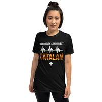 Thumbnail for T-shirt Catalan marine - Mon groupe sanguin Catalan plus