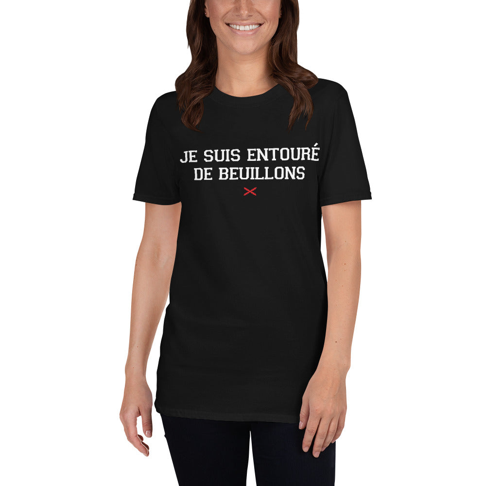 T-shirt Bourgogne gris foncé chiné - Je suis entouré de Beuillons
