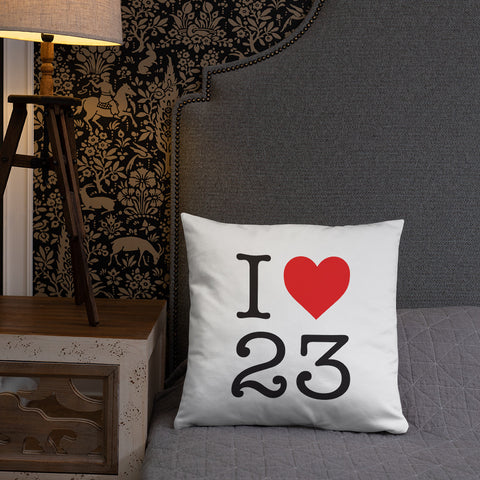 I love 23 Creuse NY style - Coussin décoratif - Ici & Là - T-shirts & Souvenirs de chez toi