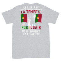 Thumbnail for T-shirt Portugal gris foncé dos - Fiers comme la tempête