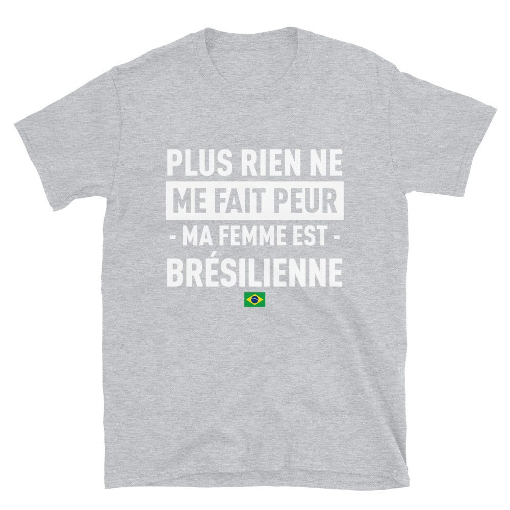 T-shirt Brésil gris sportif - Plus rien ne me fait peur