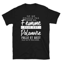 Thumbnail for T-shirt Pologne noir - Ne me drague pas