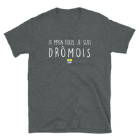 Thumbnail for T-shirt Drôme bleu marine dos - Je m'en fous je suis Drômois