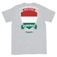 Thumbnail for T-shirt Hongrois bleu marine dos - Je ne suis pas parfait mais