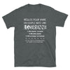 T-shirt Lozérienne noir - Règles pour vivre avec humour