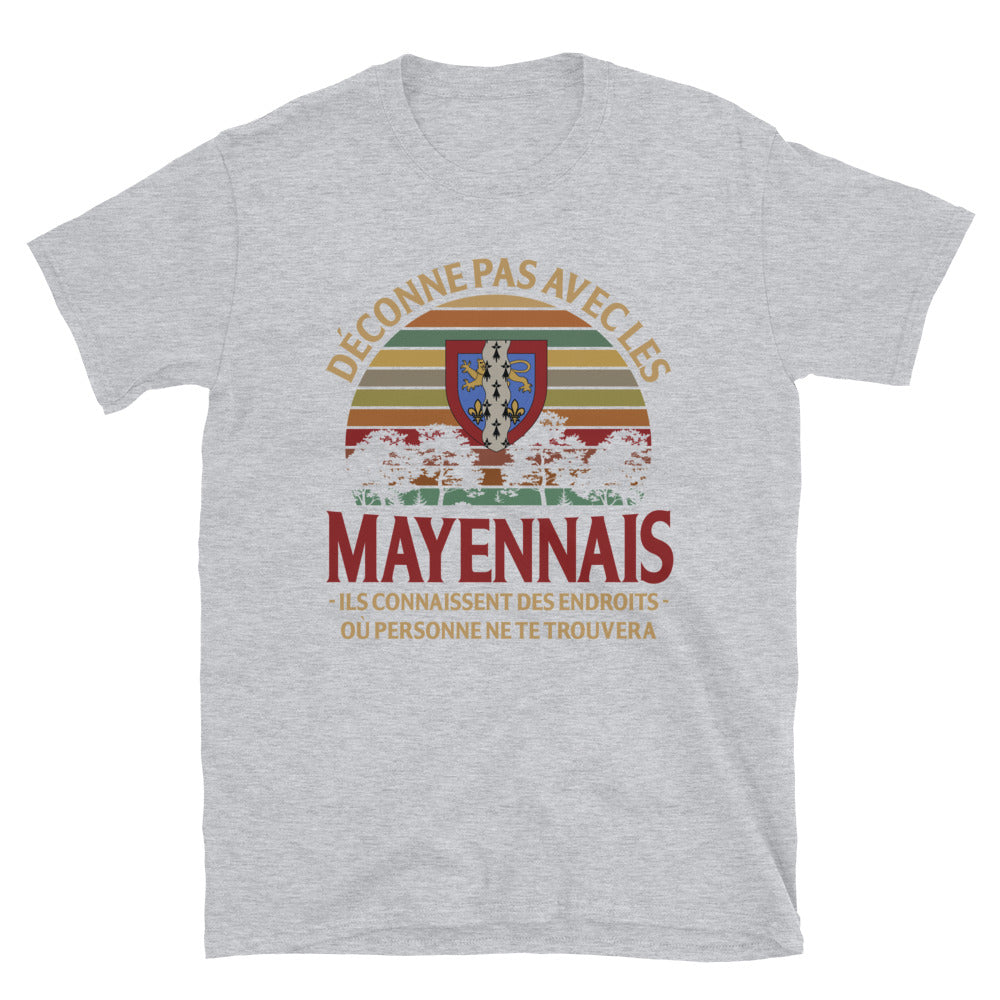 T-shirt Mayennais gris foncé - Déconne pas avec humour