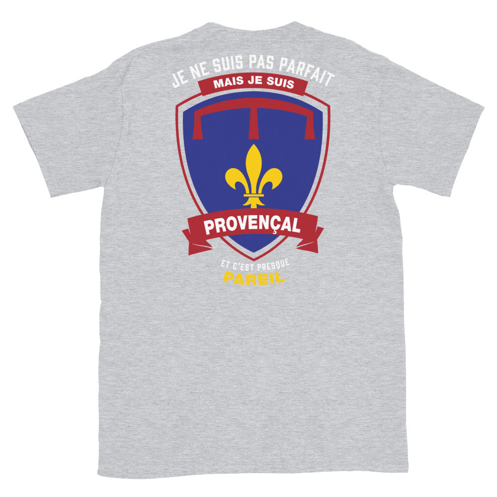 T-shirt Provence bleu marine dos - Je ne suis pas parfait mais je suis Provençal