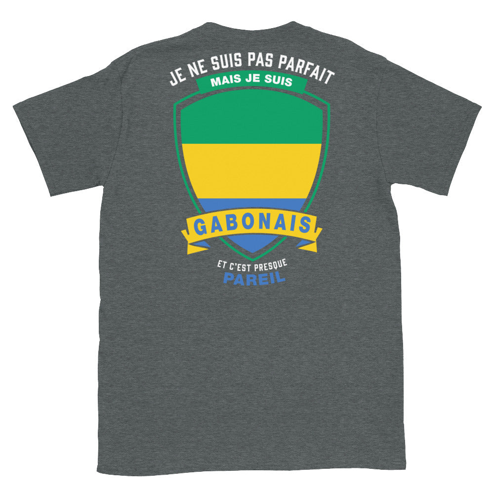 T-shirt Gabon bleu marine - Je ne suis pas parfait mais
