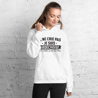 Thumbnail for Sweatshirt Ardéchois gris sport face - Je ne crie pas, je suis Ardéchoise