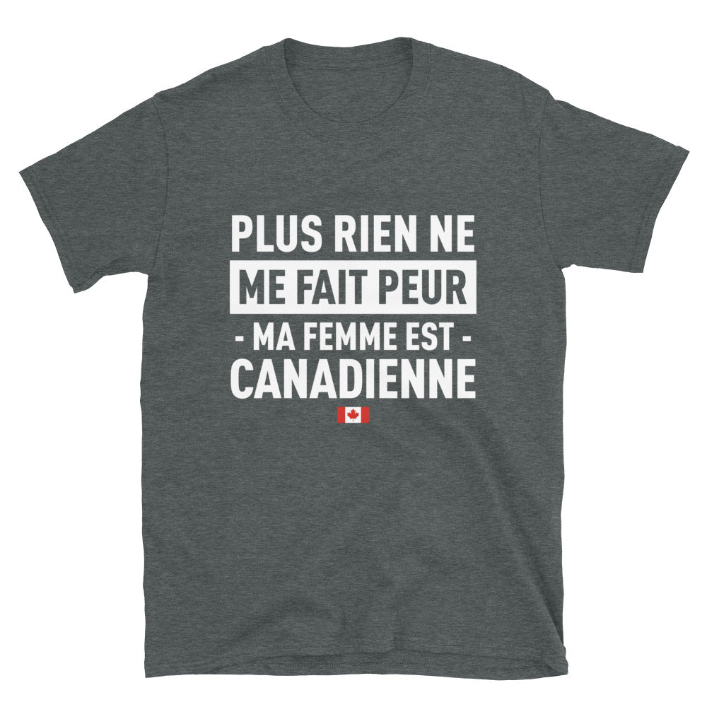 T-shirt Canada bleu marine - Plus rien ne me fait peur ma femme est